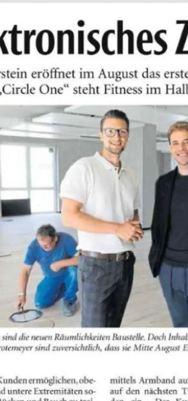 Original-Zeitungsartikel: Elektronisches Zirkeltraining, NW Bad Oeynhausen 07/2023