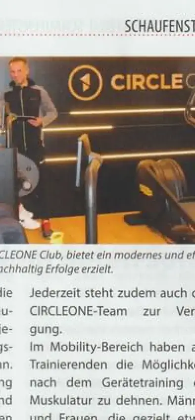 Zeitungsartikel: Nachhaltiges Training (Schaufenster Schildesche)